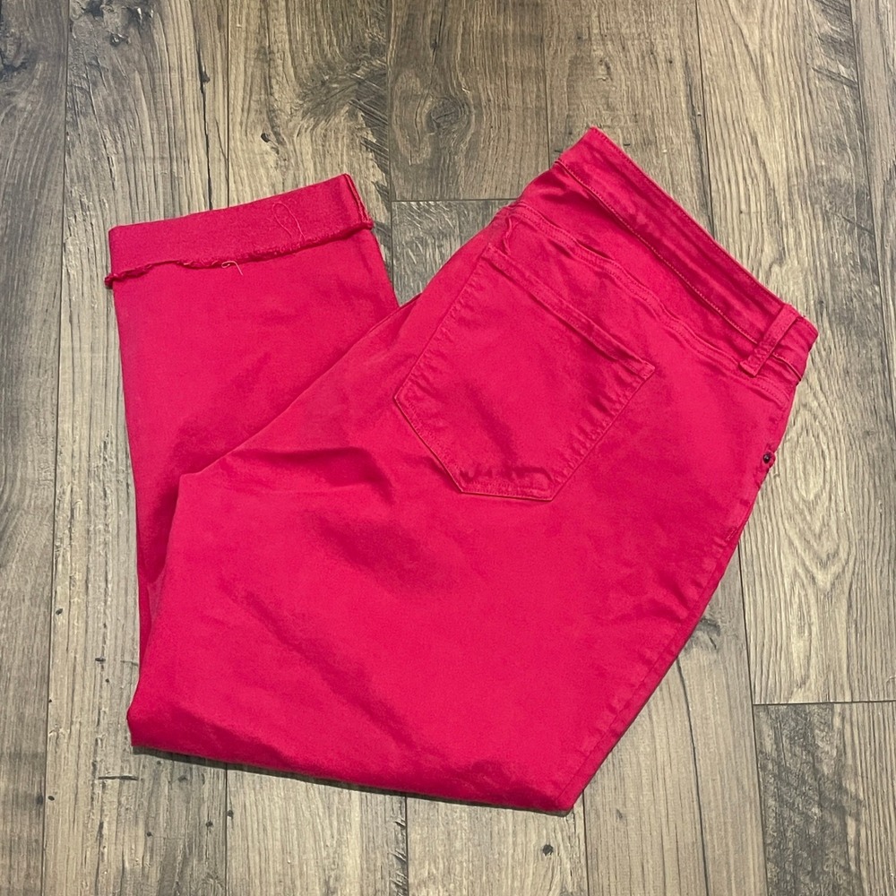 KUT from the Kloth Amy Crop Straight Leg Pink Jeans Plus Size 22W KP0216GD7